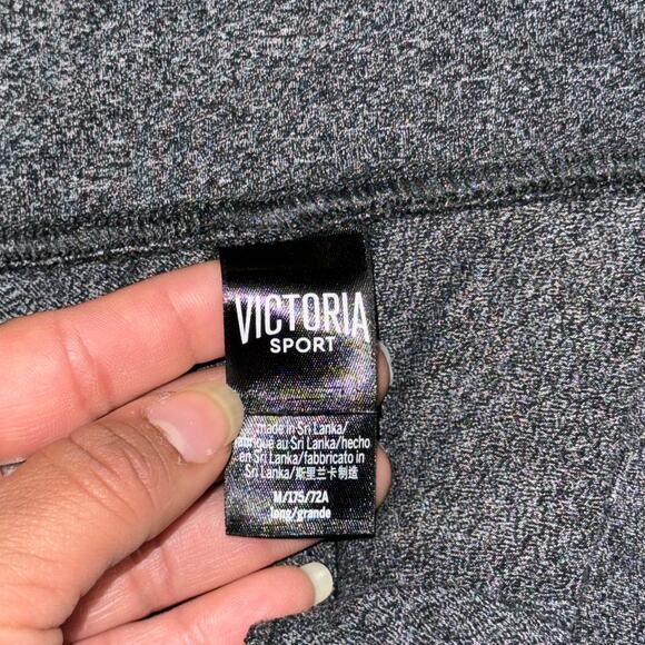 Victoria Sport by Victoria's Secret Leggings Heather Gray Medium Long Mesh Side - Picture 4 of 6